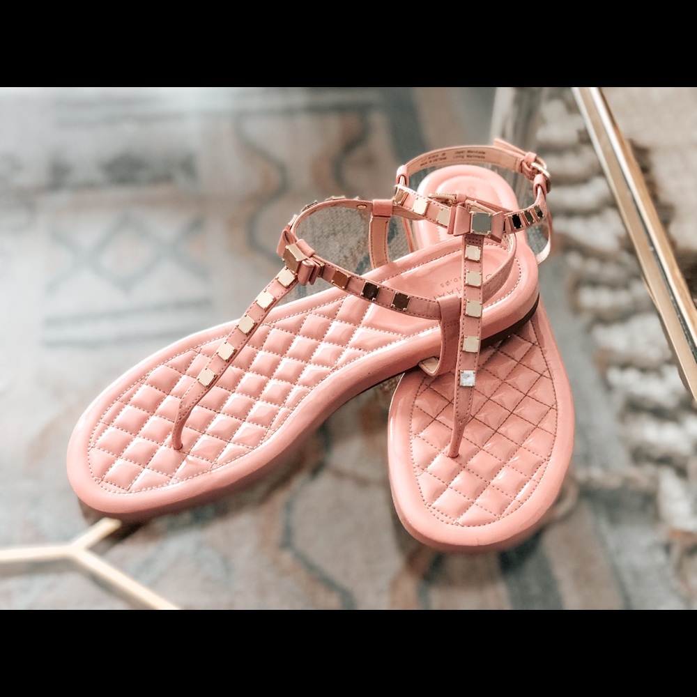 Cole Haan Pink Tali Bow Studded Sandals